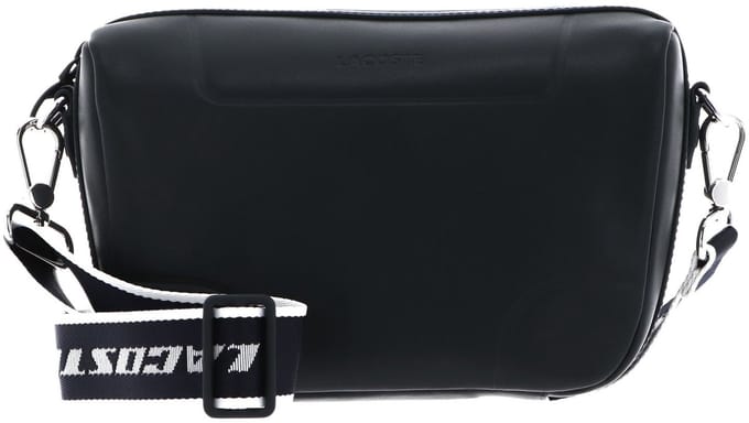 LACOSTE Leren Schoudertas Lacoste Original Crossover Bag Sinople Marine 166 Blanc Donkerblauw