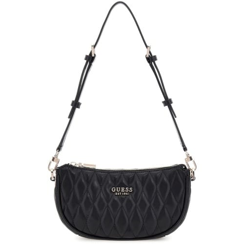 GUESS schoudertas Valla Mini Top Zip Shoulder Bag Black zwart
