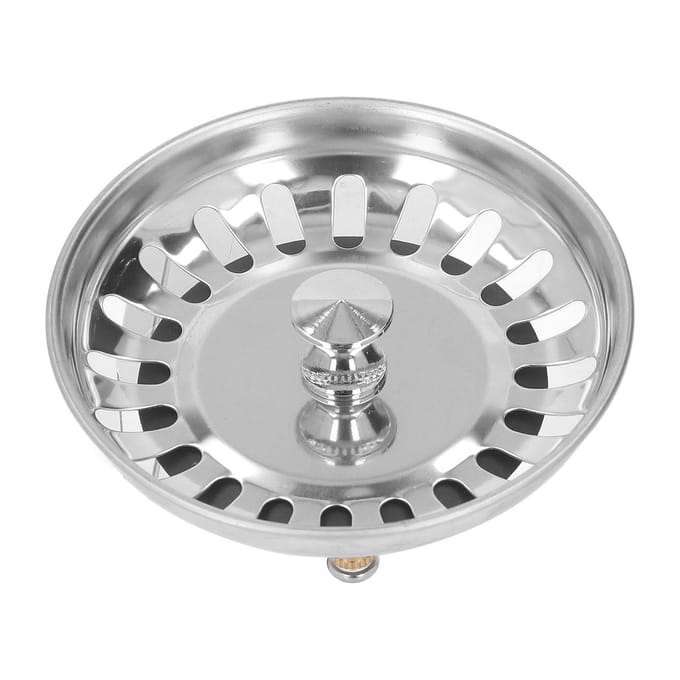 Keukenspoelbak Zeefmand RVS Spoelbak Zeef Bodemstop Combo voor Standaard Afvoeren white