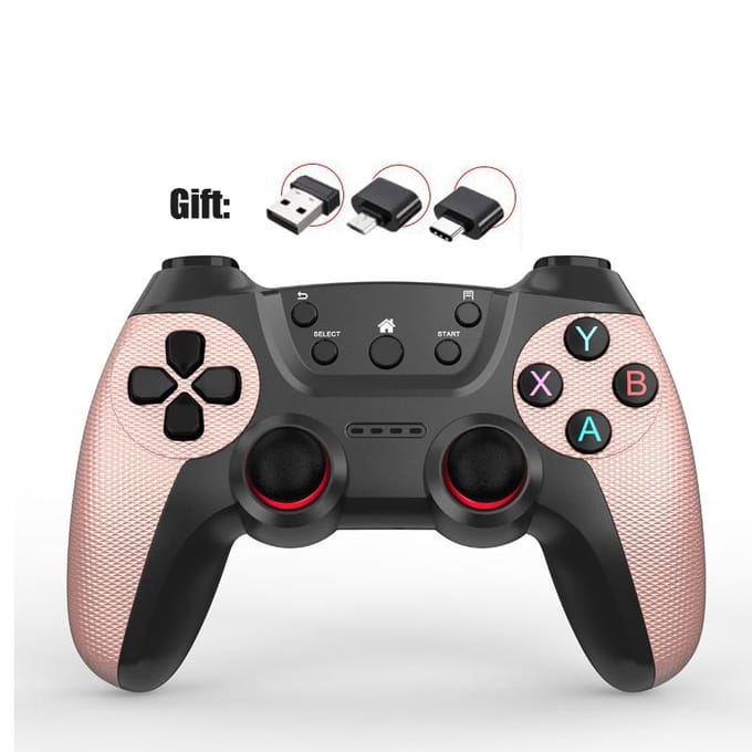 VAORLO Draadloze verdubbelt game Controller Voor Linux/Android telefoon Voor Game Box Game stick PC Smart TV Box 2.4G gamepad Joystick