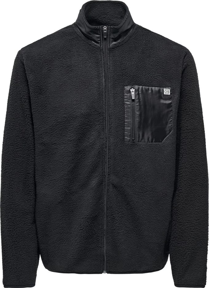ONLY&SONS - ONSJUST REG FULL ZIP TEDDY SWEAT BF - Heren - Sweaters