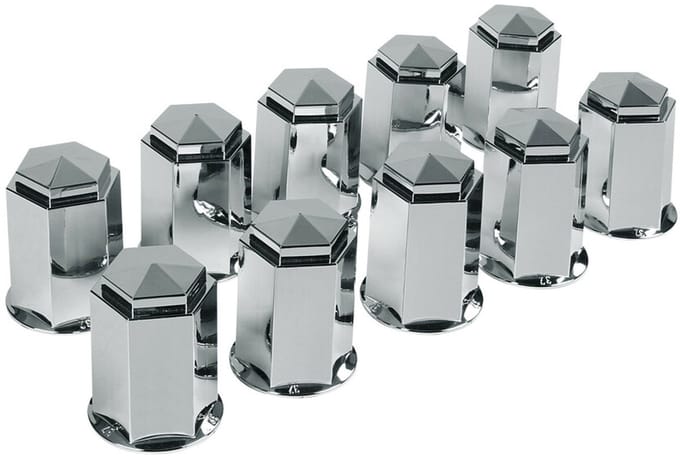 ABS moerkapjes voor vrachtwagens, set van 10 stuks - 32 mm - Chroom