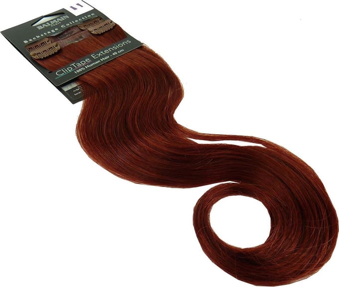Balmain Clip Tape Extensions 40cm Echte haarstyling Herbruikbare - Chilli