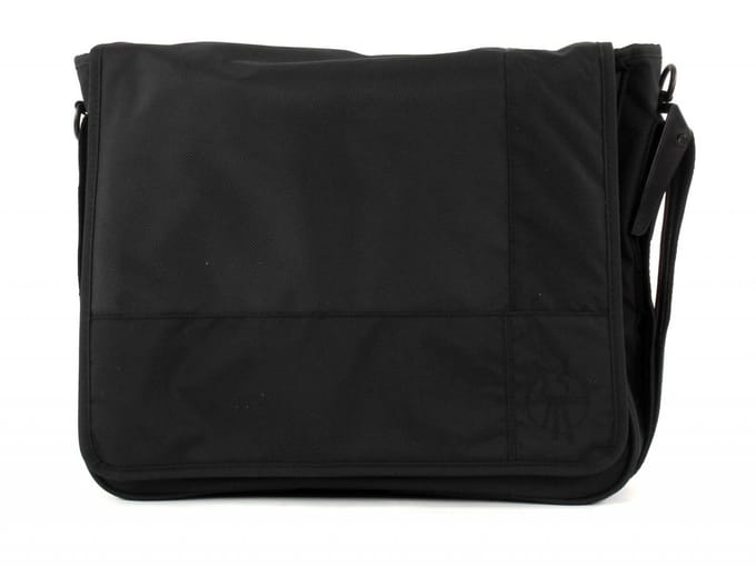 Lässig luiertas schoudertas Casual Messenger Bag Black Patchwork zwart