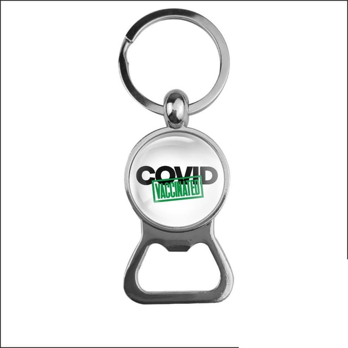 Bieropener Glas - Covid Vaccinated