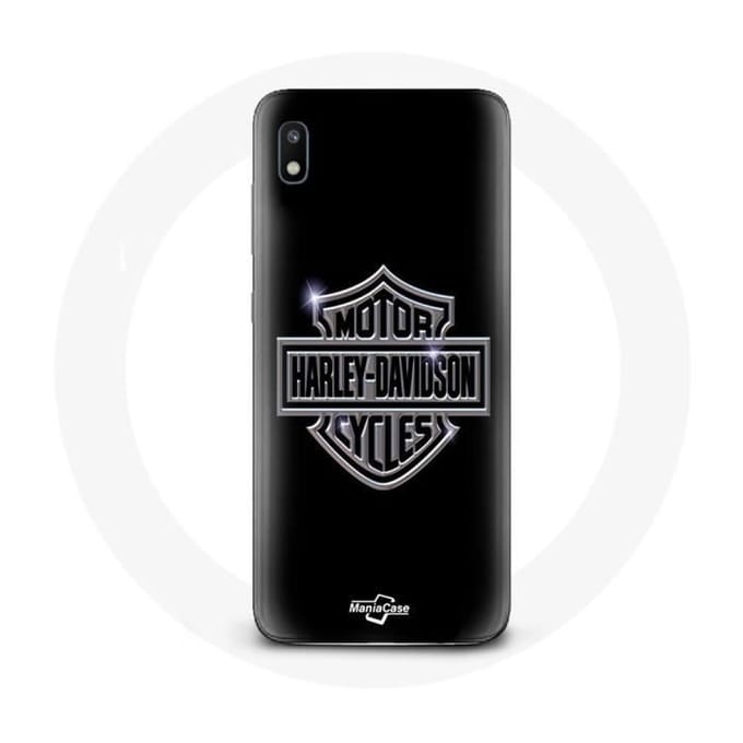 Coque pour Samsung Galaxy A10 Harley Davidson motorcycles logo zwart
