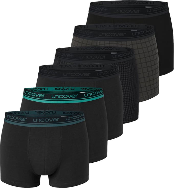 Schiesser Boxershorts Uncover 6-pack zwart
