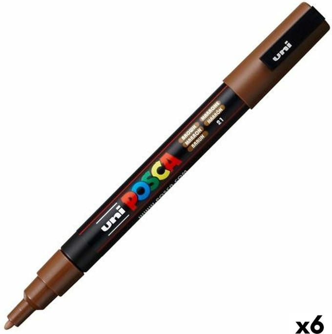 Markeerstift POSCA PC-3M Bruin 6 Stuks