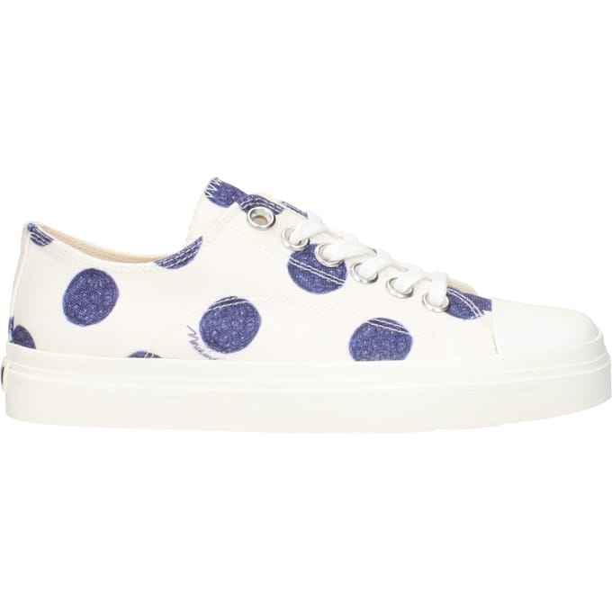 Moschino Witte Stoffen Lage Sneakers