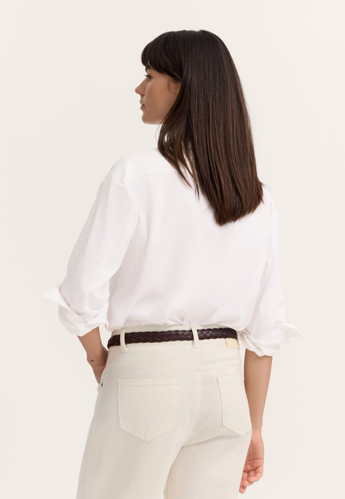 Bugatti Damen Blouse in A-lijn van elastisch katoenmengsel