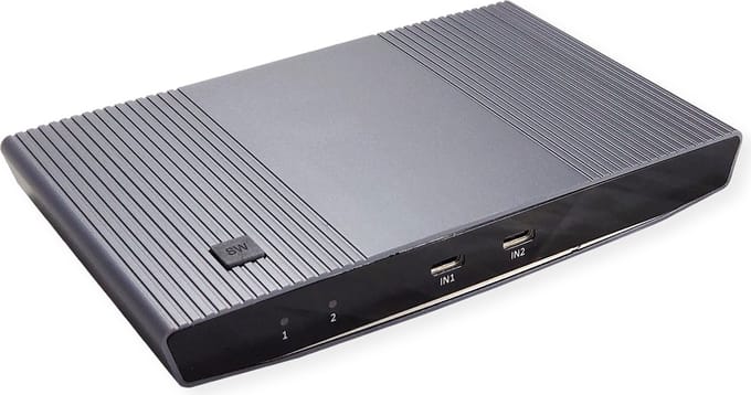 ROLINE KVM-switch, HDMI 4K, USB, 1 gebruiker - 2 mobiele apparaten