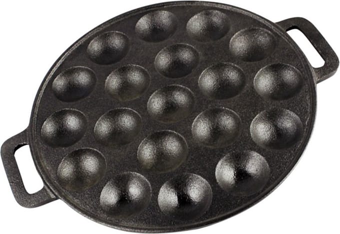 YUGN Poffertjespan Gietijzer - Poffertjesmaker 19 Poffertjes - Inductie - 24 cm