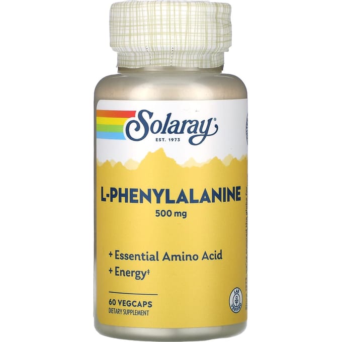 L-Fenylalanine, 500 mg, 60 plantaardige capsules
