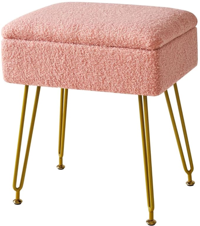 KAD® Kaptafel Stoel - Stoel - Kruk - Roze - 40cm x 30cm x 48cm