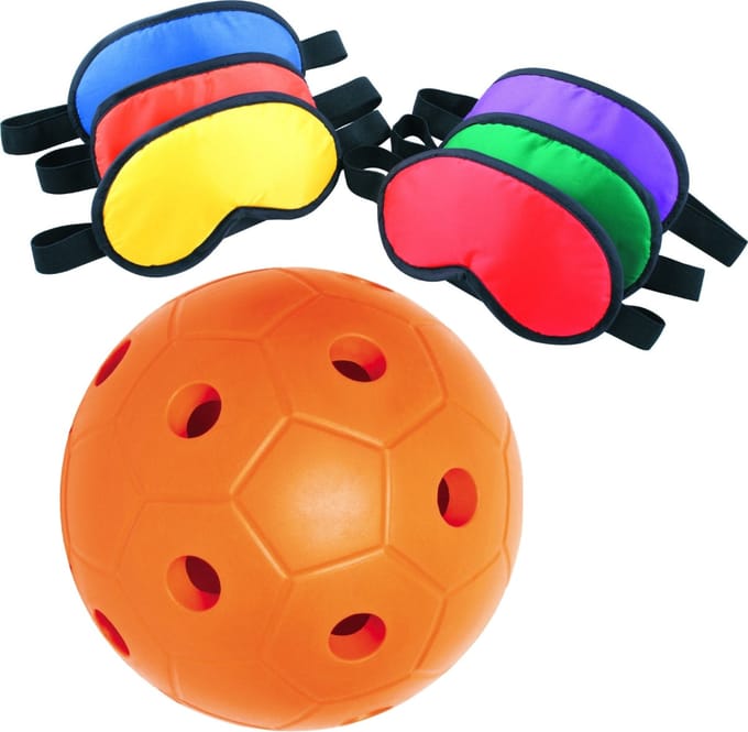 Spordas Rinkelbal Set met 6 Blinddoeken Gekleurd