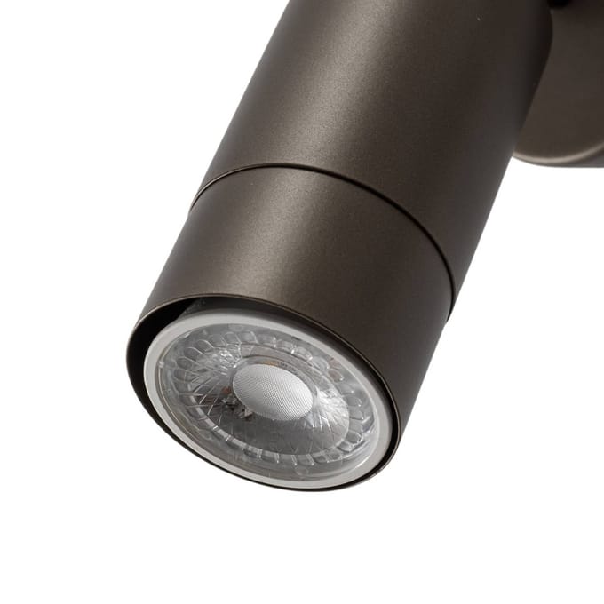 Luminex Wandspot Link, titanium-goudkleurig, breedte 8 cm, staal