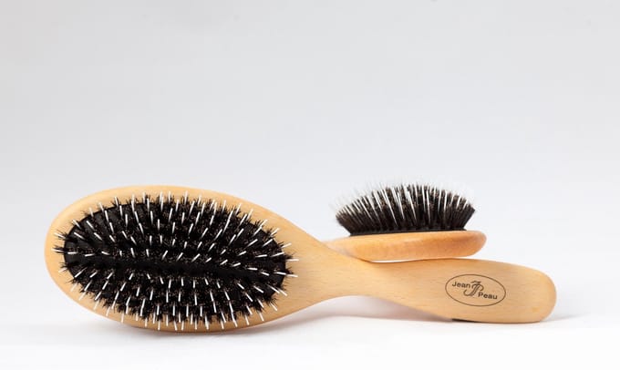 Jean Peau Ovaal Nylon/Bristle Groot - Hondenvachtborstel - per stuk