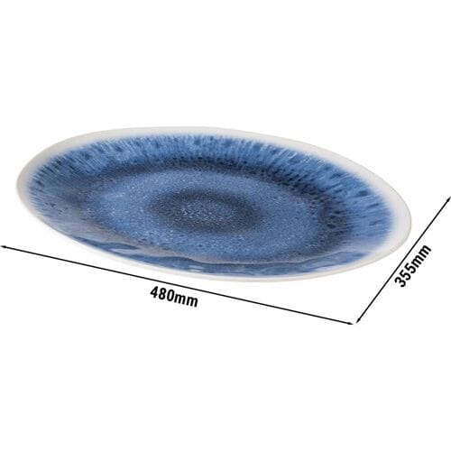 GGM Gastro (6 Stück) Tablett - BLUE OCEAN - Melamin - 480x355mm - Höhe: 30mm