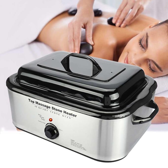 Timing Constante Temperatuur Spa Hete Massage Steen Machine Verwarmer Warmer Verwarmingsapparaat EU PLUG gray
