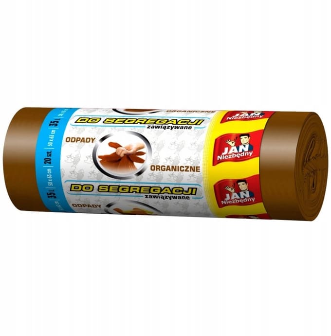 Jan Niezbędny - Bioafvalzak - 35 L - Bruin - 20 stuks