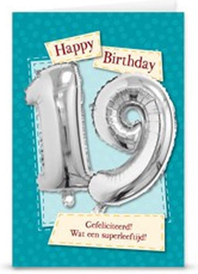 Miko - Kaart - Leeftijdballon - 19 Jaar