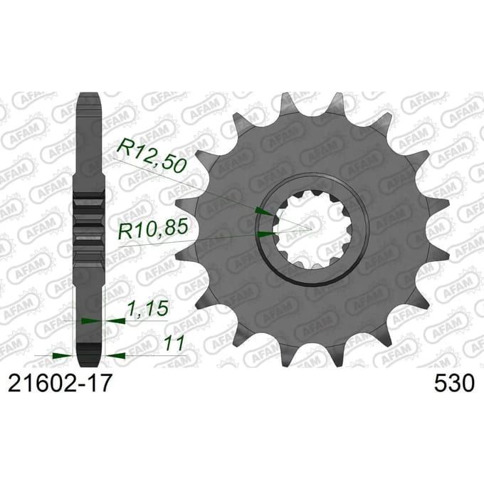 Tandwiel Afam 530 17 dents