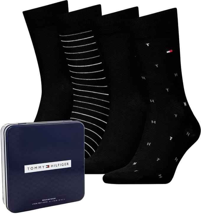 Tommy Hilfiger Herensokken Giftbox 4-Pack Zwart