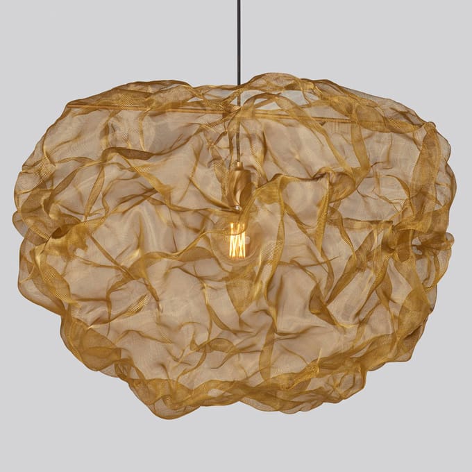 Northern Heat - hanglamp van gevlochten messing