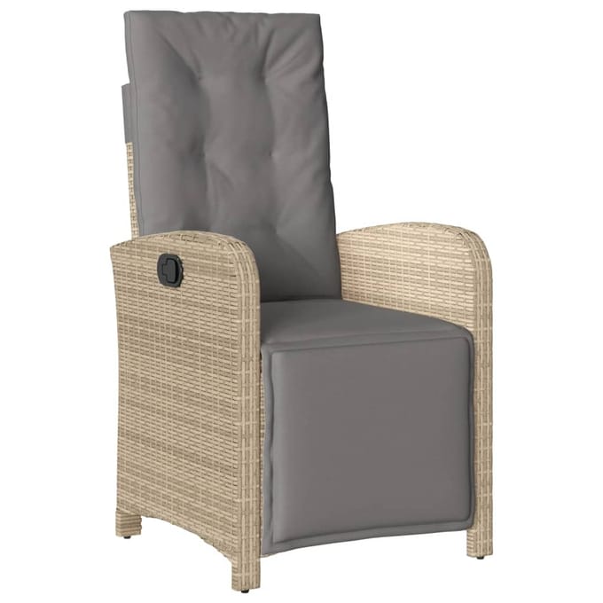 vidaXL - 9-delige - Tuinset - met - kussens - poly - rattan - beige