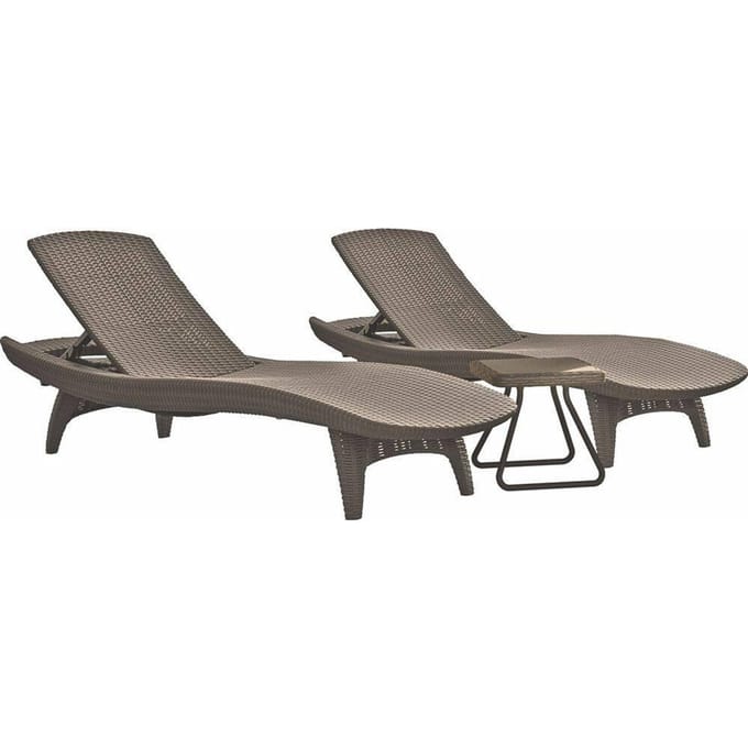 Set van 2 ligbedden met tafel Atlantic | NADUVI Collection
