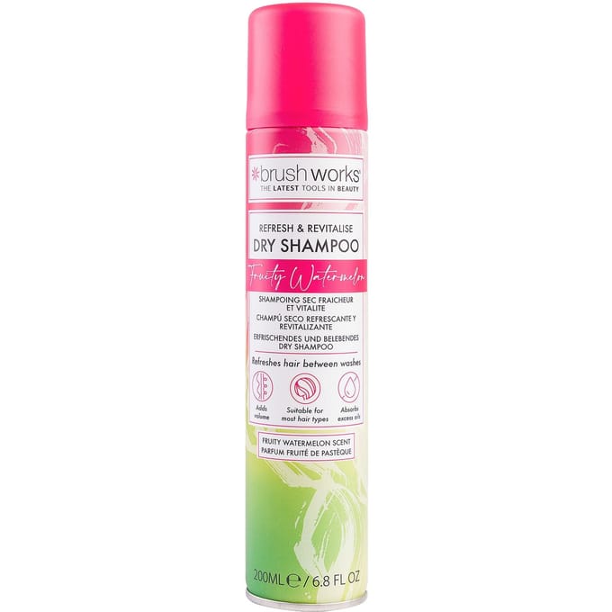 brushworks Refresh &amp; Revitalise Fruity Watermelon Dry Shampoo 200 ml