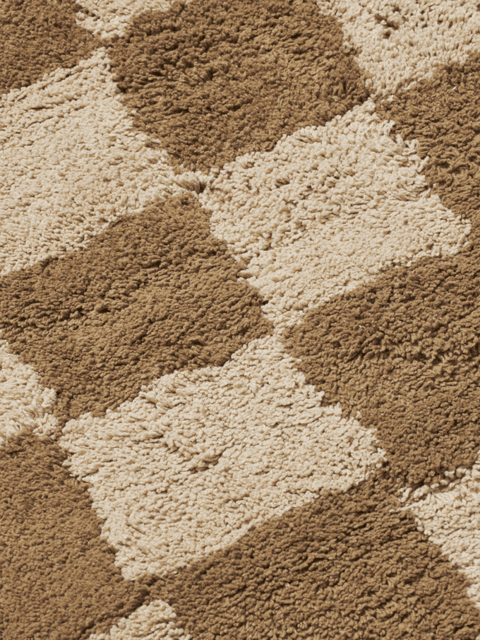 Ferm Living Mara wasbaar vloerkleed - tan/warm sand