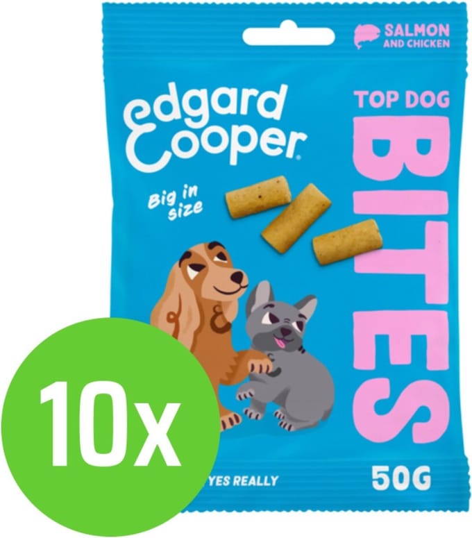 Edgard & Cooper Bite Salmon Large - Hondensnack - 50 gram - 10 verpakkingen