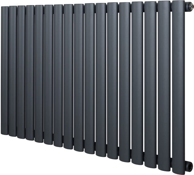 Ovale design radiator - 1 kolom - 600x1020 mm - grijs