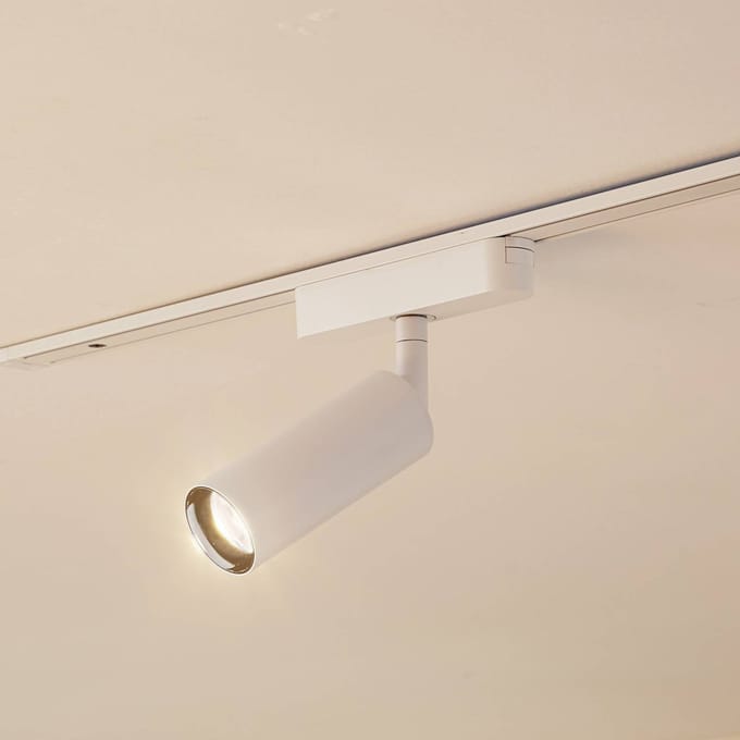 Lindby spot 48 V Lumaro, wit, Ø 4 cm, aluminium, dimbaar