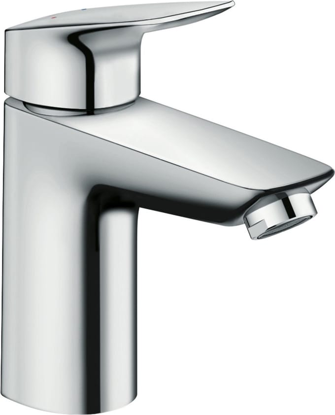 Hansgrohe MyCube 1-gats wastafelkraan l-size met waste m. vaste uitloop voorsprong 10.8cm chroom