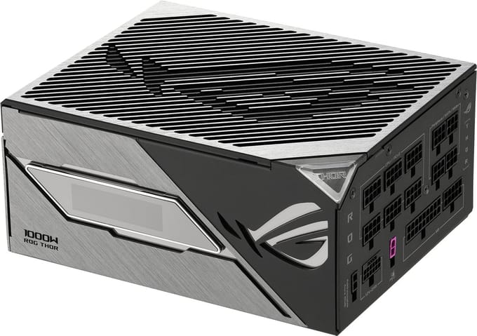 ASUS ROG Thor 1000W Platinum III Voeding - 1000 Watt - 135 mm - ATX 3.1 - 80 Plus 80 PLUS Platinum
