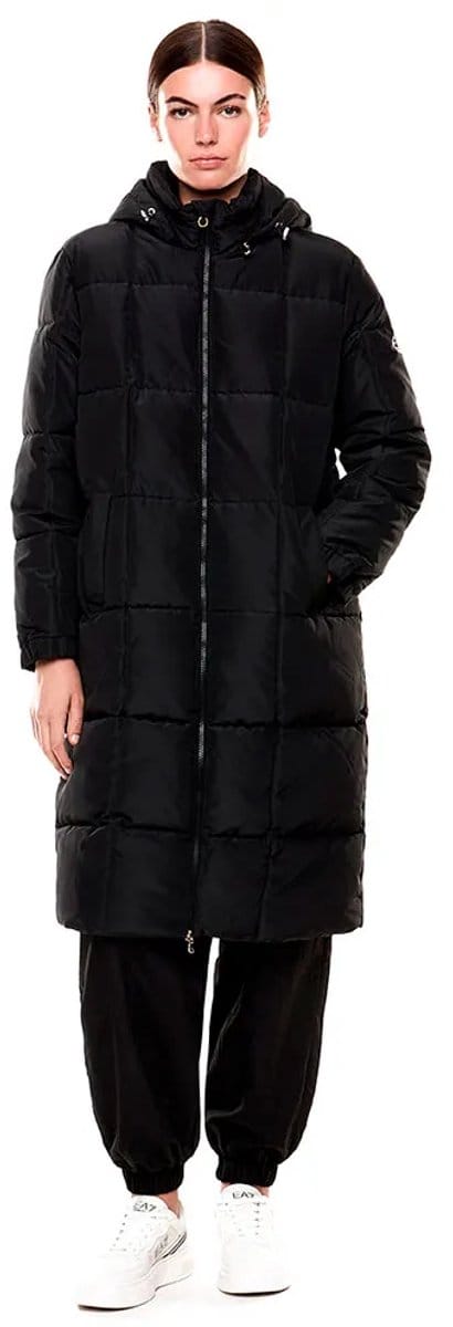 Ea7 Emporio Armani Mountain Winters Long Medium Core Gewatteerde Jas Zwart M Vrouw