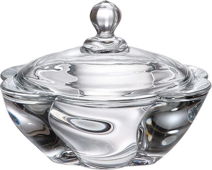 Crystalite Bohemia Barley Twist doos 19.5 cm - schaal met deksel