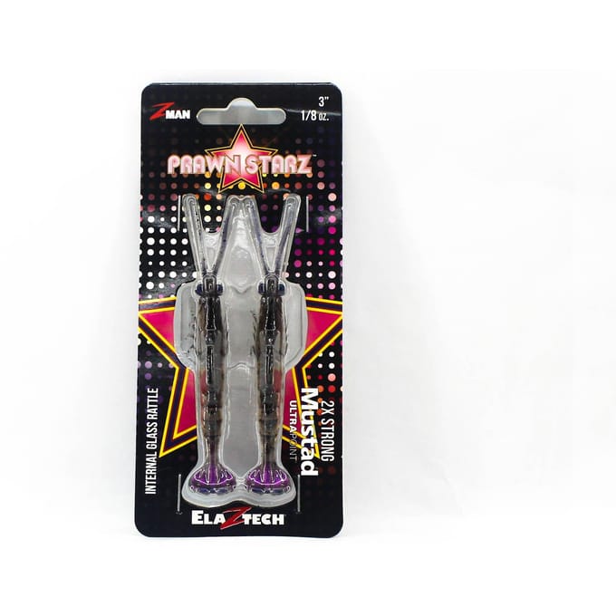Zman Soft Lure PrawnstarZ 3 Inch 2/Verpakking Natte Garnaal (2602) black