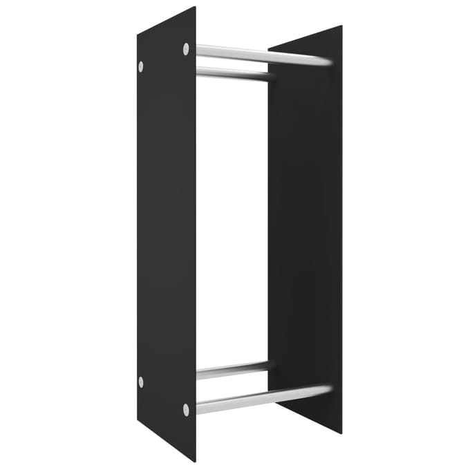 vidaXL - Haardhoutrek - 40x35x100 - cm - gehard - glas - zwart