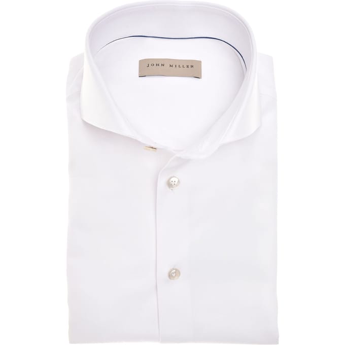 John Miller Overhemd Slim Fit  Wit 5346517