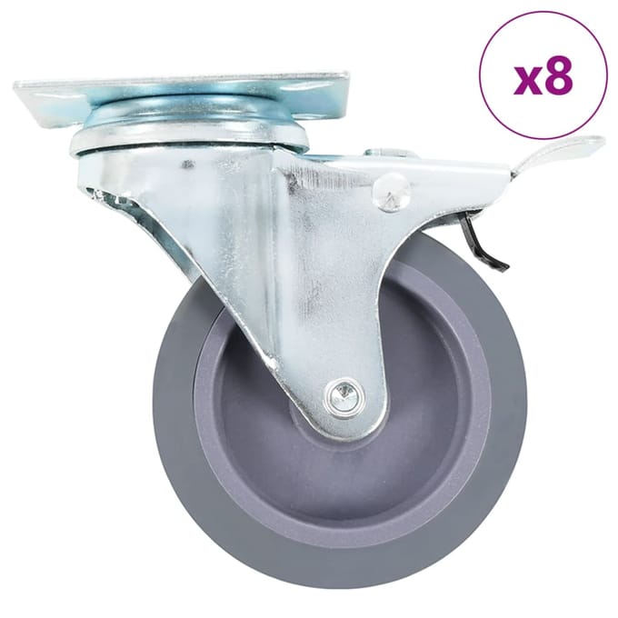 vidaXL - 8 - st - Zwenkwielen - 75 - mm