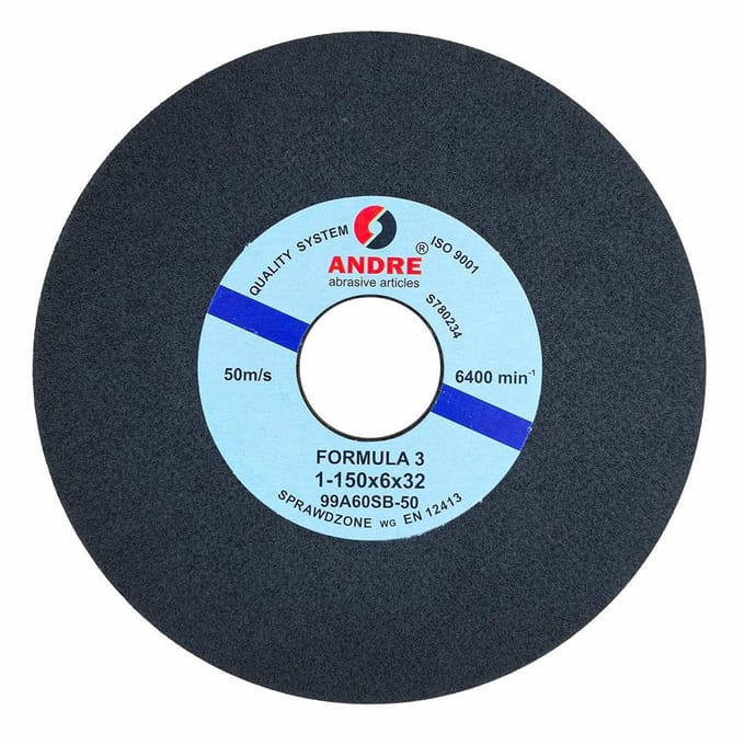 Andre - Serie FORMULA 3 - Slijpsteen - 150x6x32mm - Witte Edelkorund