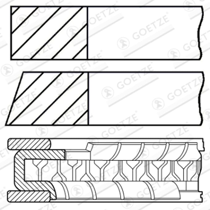 Goetze Engine Zuigerveren set GOETZE 08-447800-00