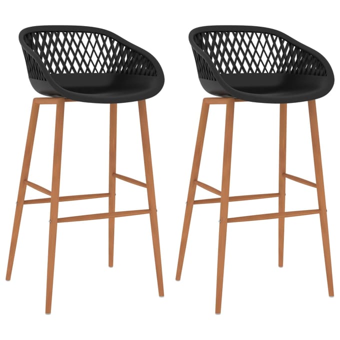 vidaXL - Barstoelen - 2 - st - zwart