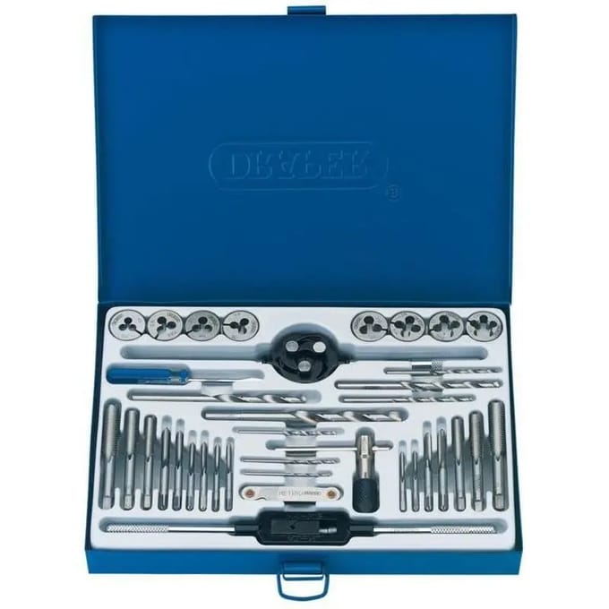 Outillage moto set met tapen en matrices Draper