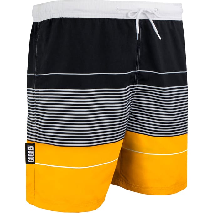 Zwemshort voor Heren met Patroonstrepen Geel