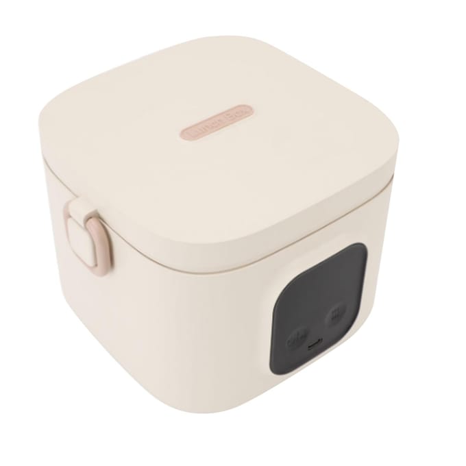 Boîte à lunch électrique Chauffage alimentaire 500 ml Acier inoxydable 304 Température réglable Rechargeable L white