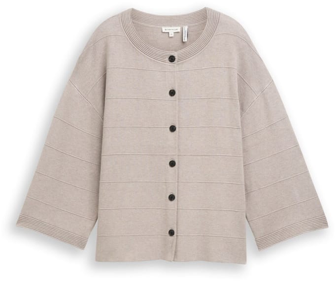 Tom Tailor - Losvallend vest - Maat S - dark clouds grey melange